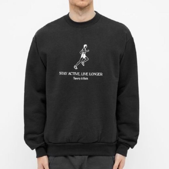 NEW Sporty & Rich Crewneck Sweatshirt - Picture 1 of 4